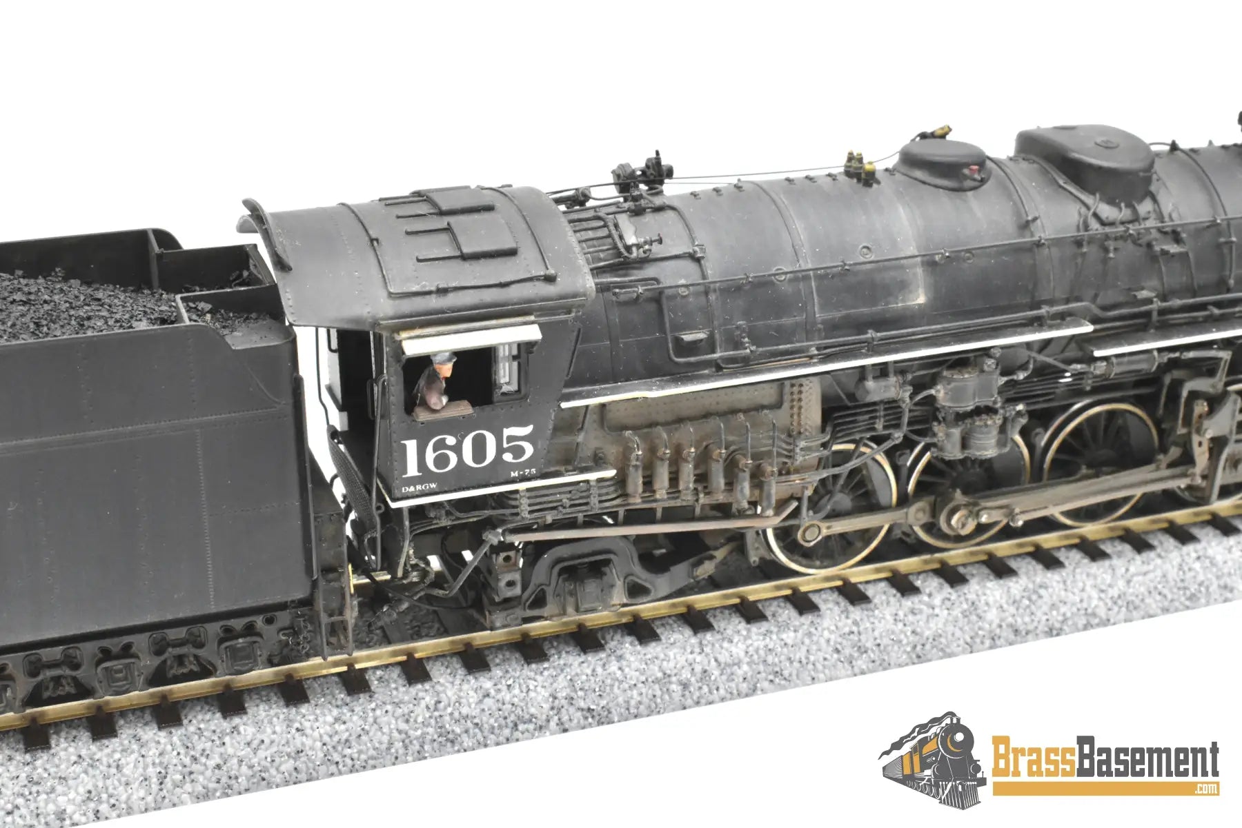 HO Brass - GPM D&RGW Rio Grande M-75 4-8-2 #1605 1950s - F/P Spoelma Weathering Steam