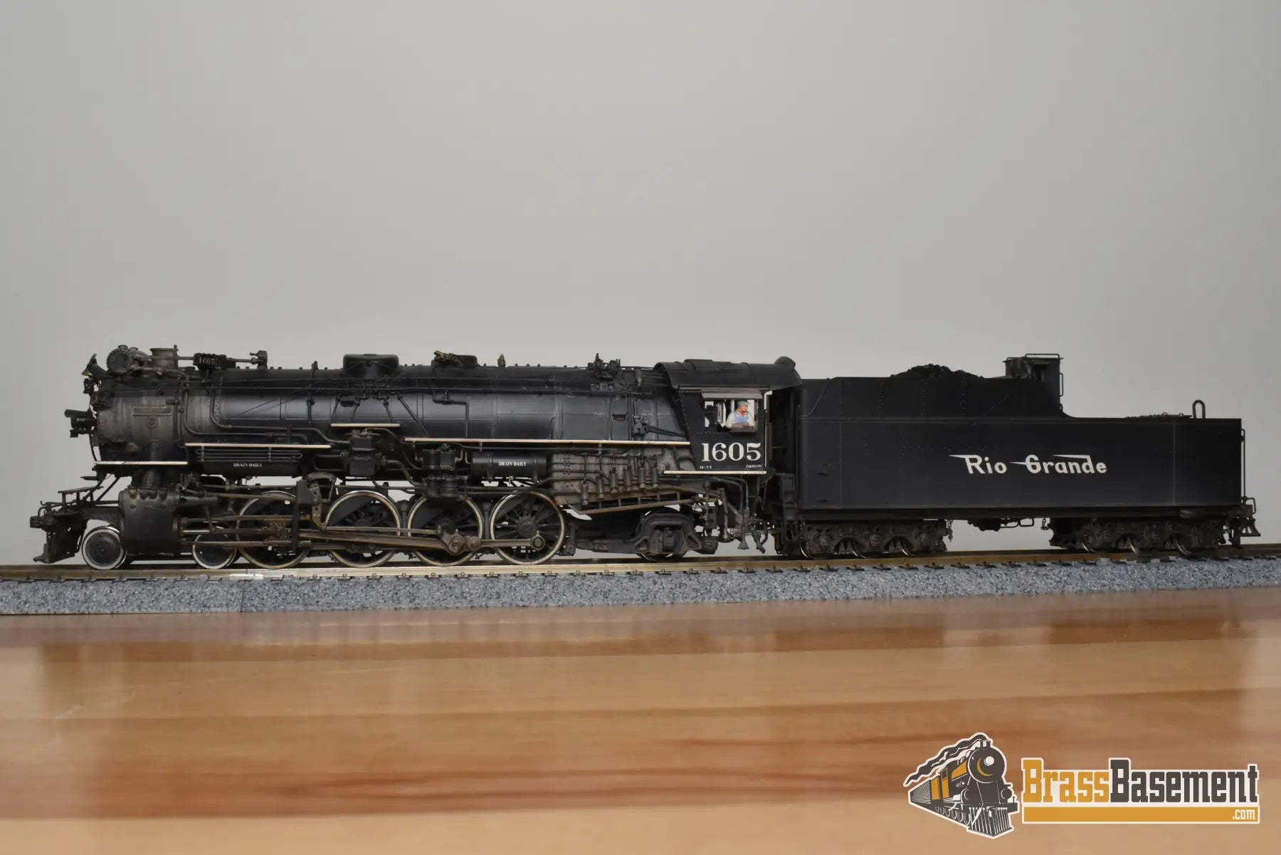 HO Brass - GPM D&RGW Rio Grande M-75 4-8-2 #1605 1950s - F/P Spoelma Weathering Steam