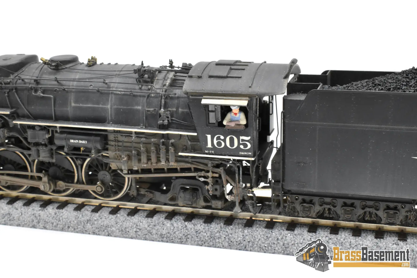 HO Brass - GPM D&RGW Rio Grande M-75 4-8-2 #1605 1950s - F/P Spoelma Weathering Steam