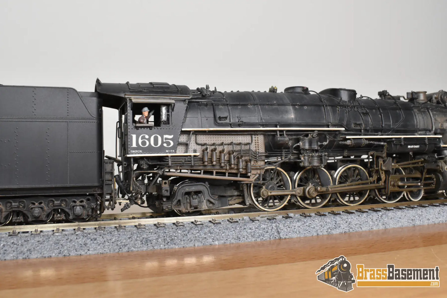 HO Brass - GPM D&RGW Rio Grande M-75 4-8-2 #1605 1950s - F/P Spoelma Weathering Steam