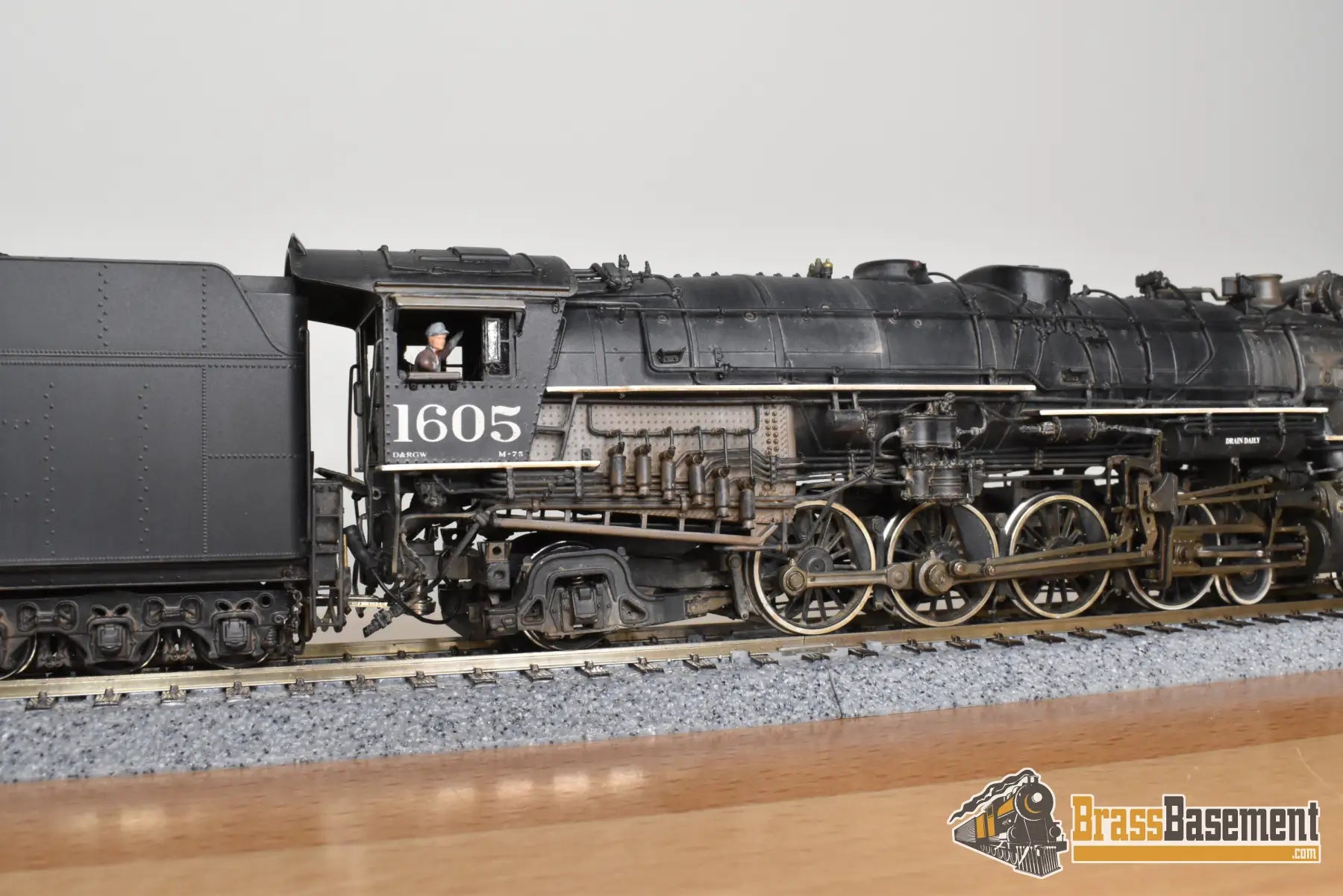HO Brass - GPM D&RGW Rio Grande M-75 4-8-2 #1605 1950s - F/P Spoelma Weathering Steam