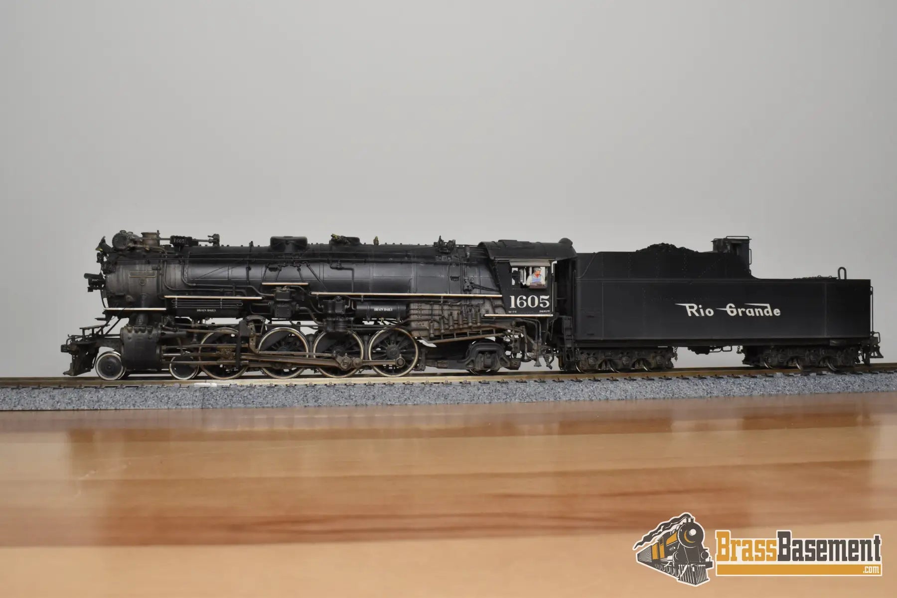 HO Brass - GPM D&RGW Rio Grande M-75 4-8-2 #1605 1950s - F/P Spoelma Weathering Steam