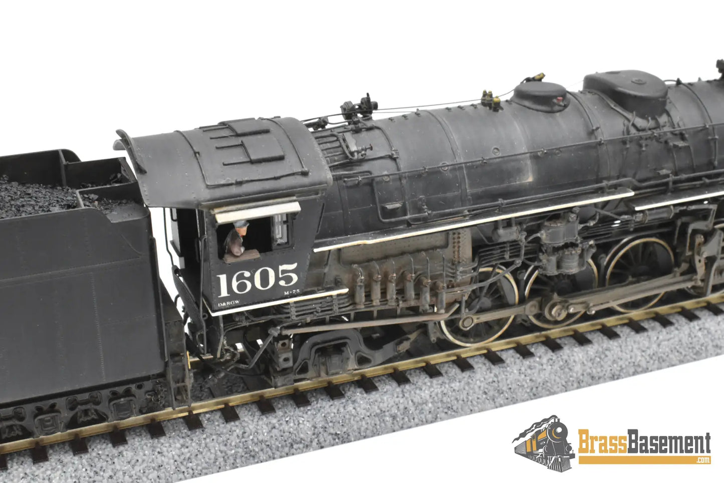 HO Brass - GPM D&RGW Rio Grande M-75 4-8-2 #1605 1950s - F/P Spoelma Weathering Steam
