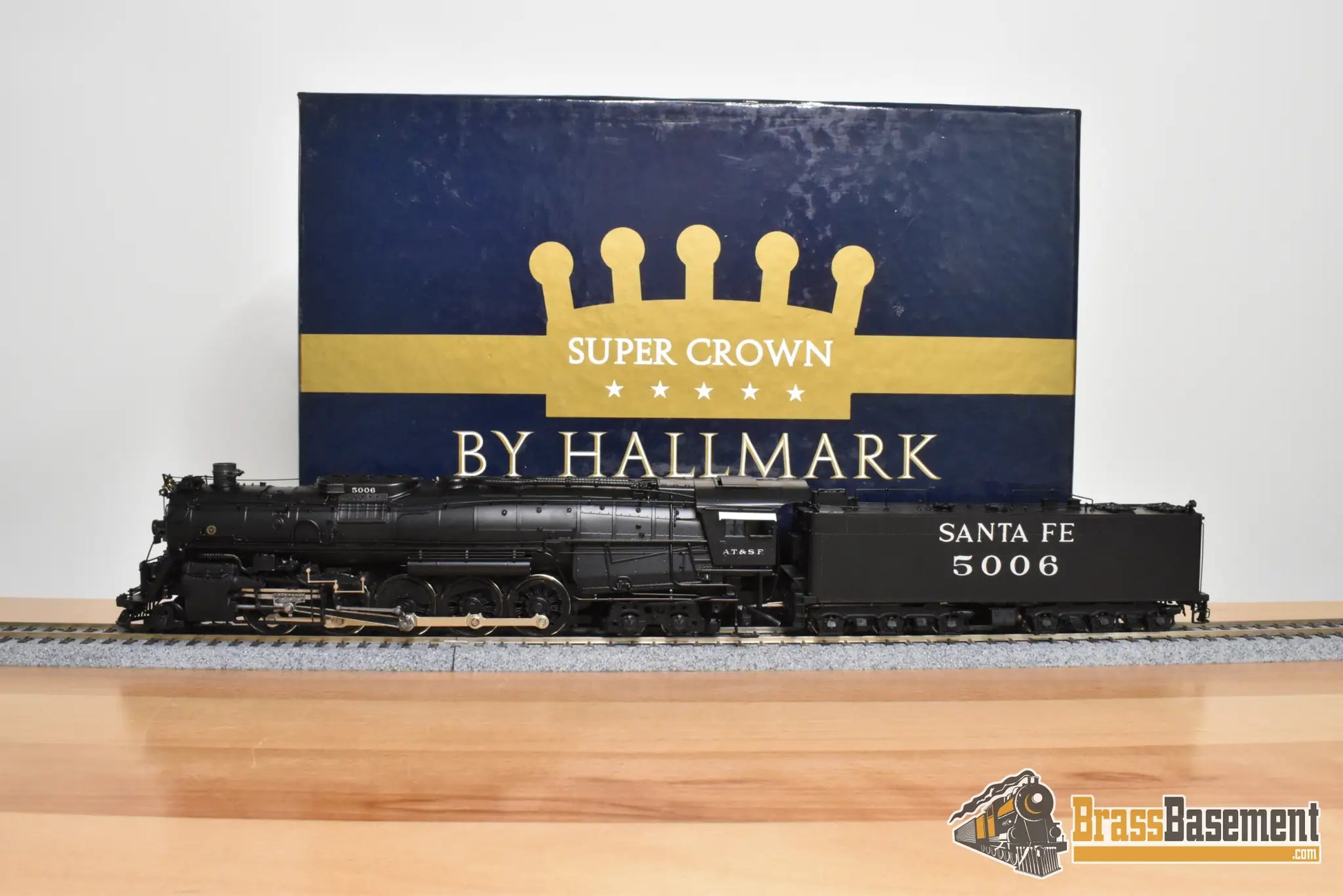 HO Brass - Hallmark 069D ATSF Santa Fe 2-10-4 #5006 - Samhongsa FP Commonwealth Tender Truck - Steam