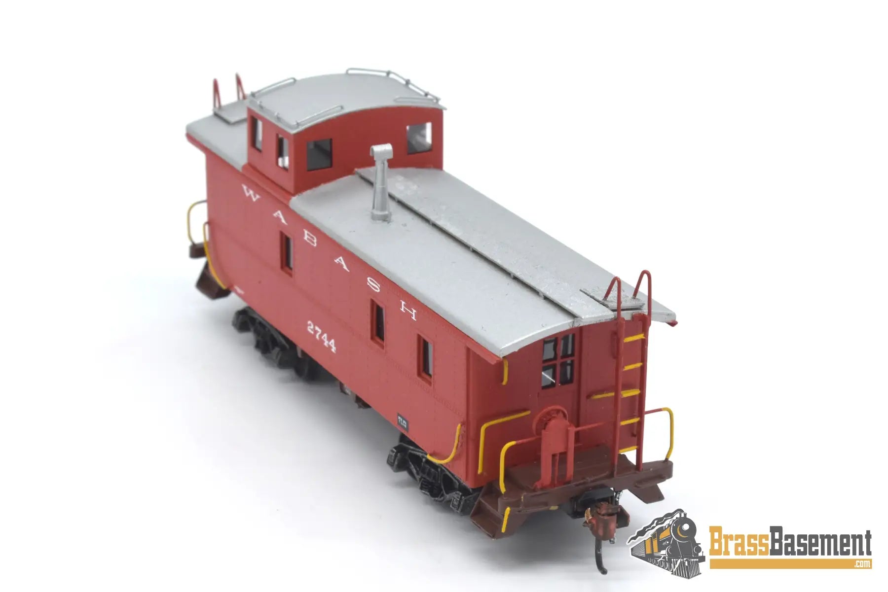 Ho Brass - Hallmark Ajin Wabash Standard Steel Caboose #2744 Custom Painted Red Freight