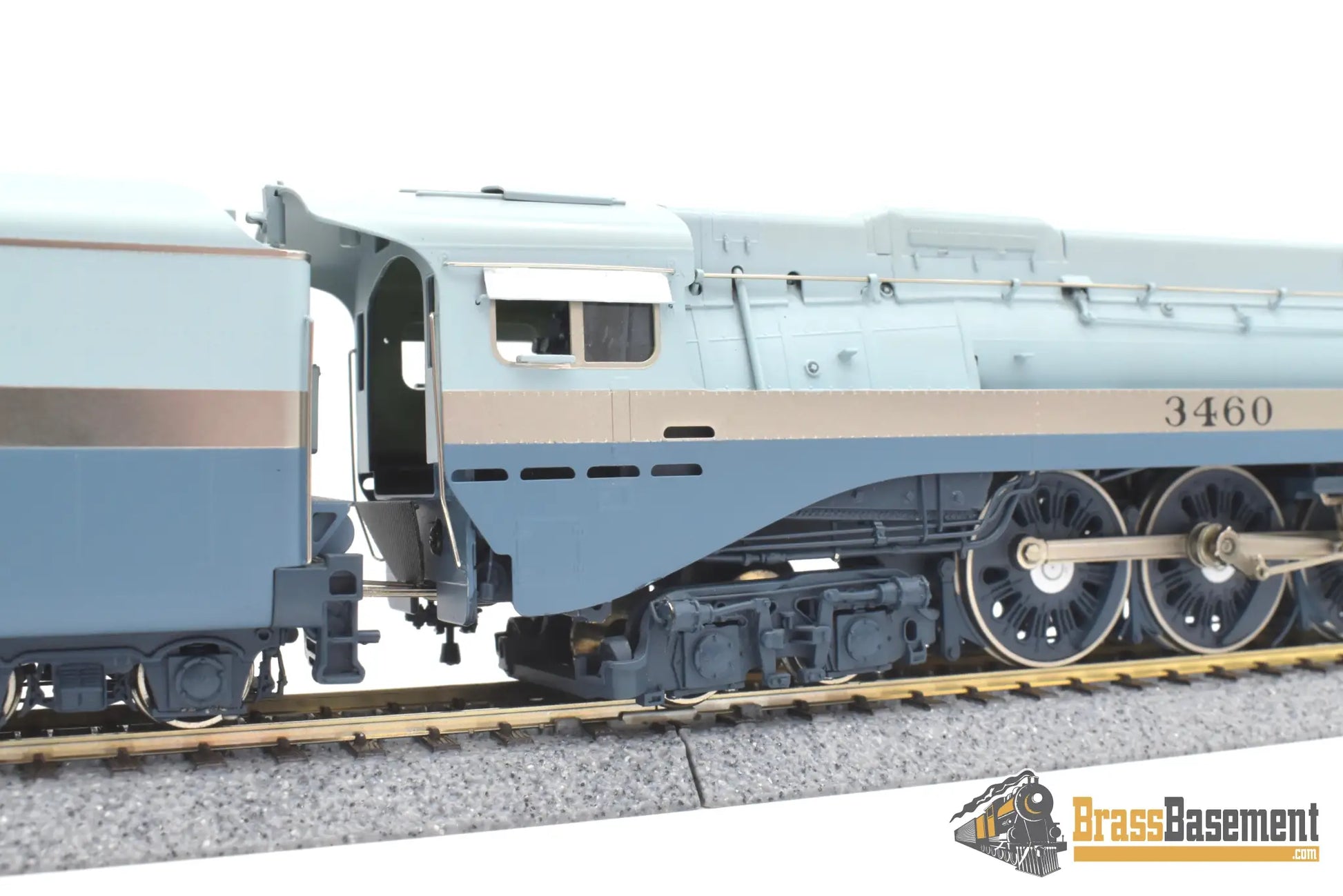 Ho Brass - Hallmark Atsf Santa Fe Blue Goose 4 - 6 - 4 #3460 Samhongsa Fp Steam