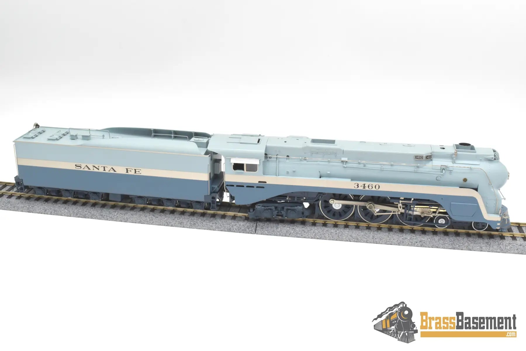 Ho Brass - Hallmark Atsf Santa Fe Blue Goose 4 - 6 - 4 #3460 Samhongsa Fp Steam