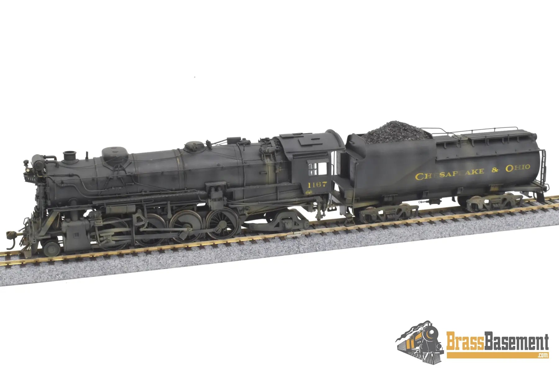 Ho Brass - Hallmark Chesapeake & Ohio C&O K - 2 2 - 8 - 2 #1167 Painted 1976 Steam