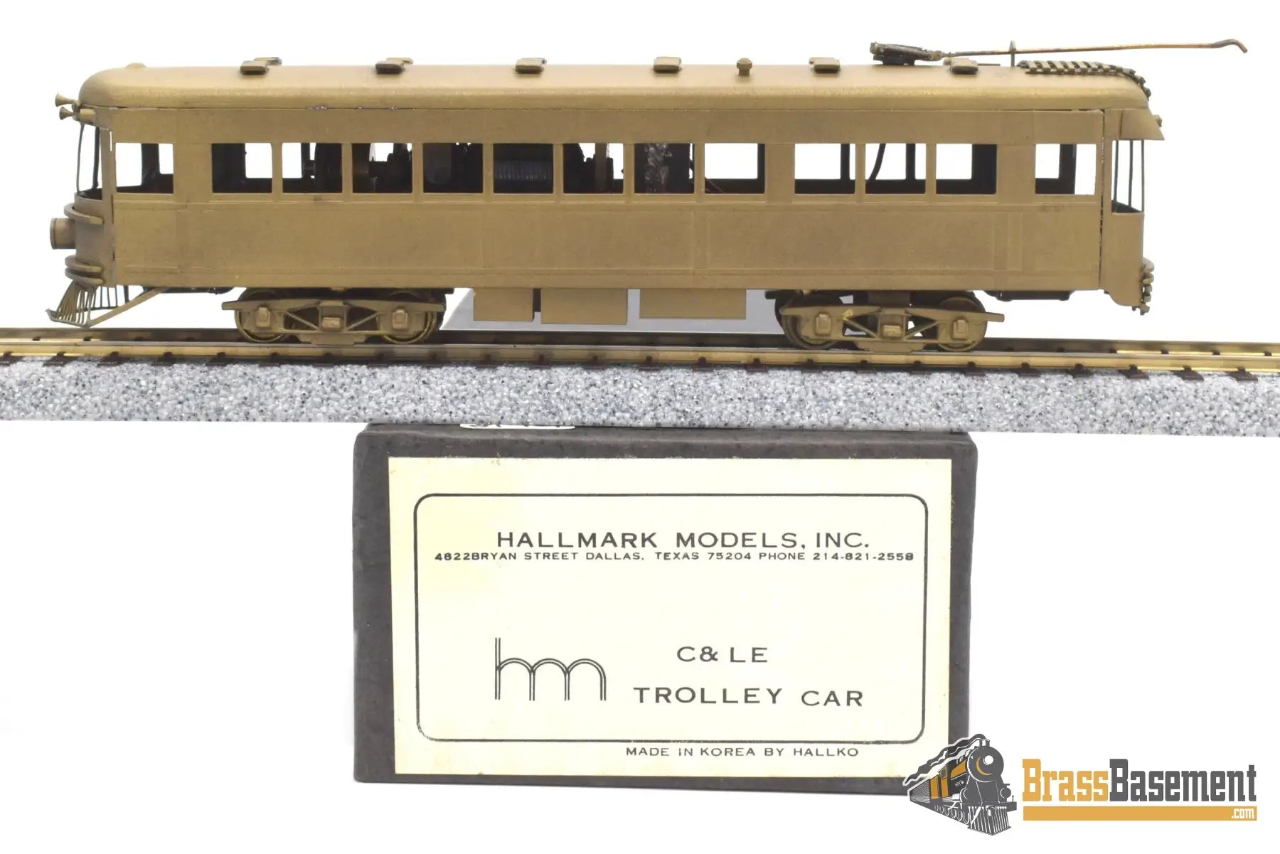 Ho Brass - Hallmark Cincinnati & Lake Erie (C&Le) Trolley Car Unpainted Does Not Run Interurban