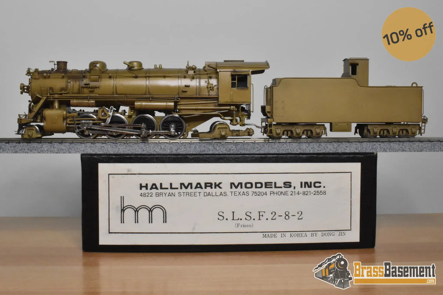 HO Brass - Hallmark Frisco SLSF 2-8-2 ’Mikado’ - Unpainted - Steam