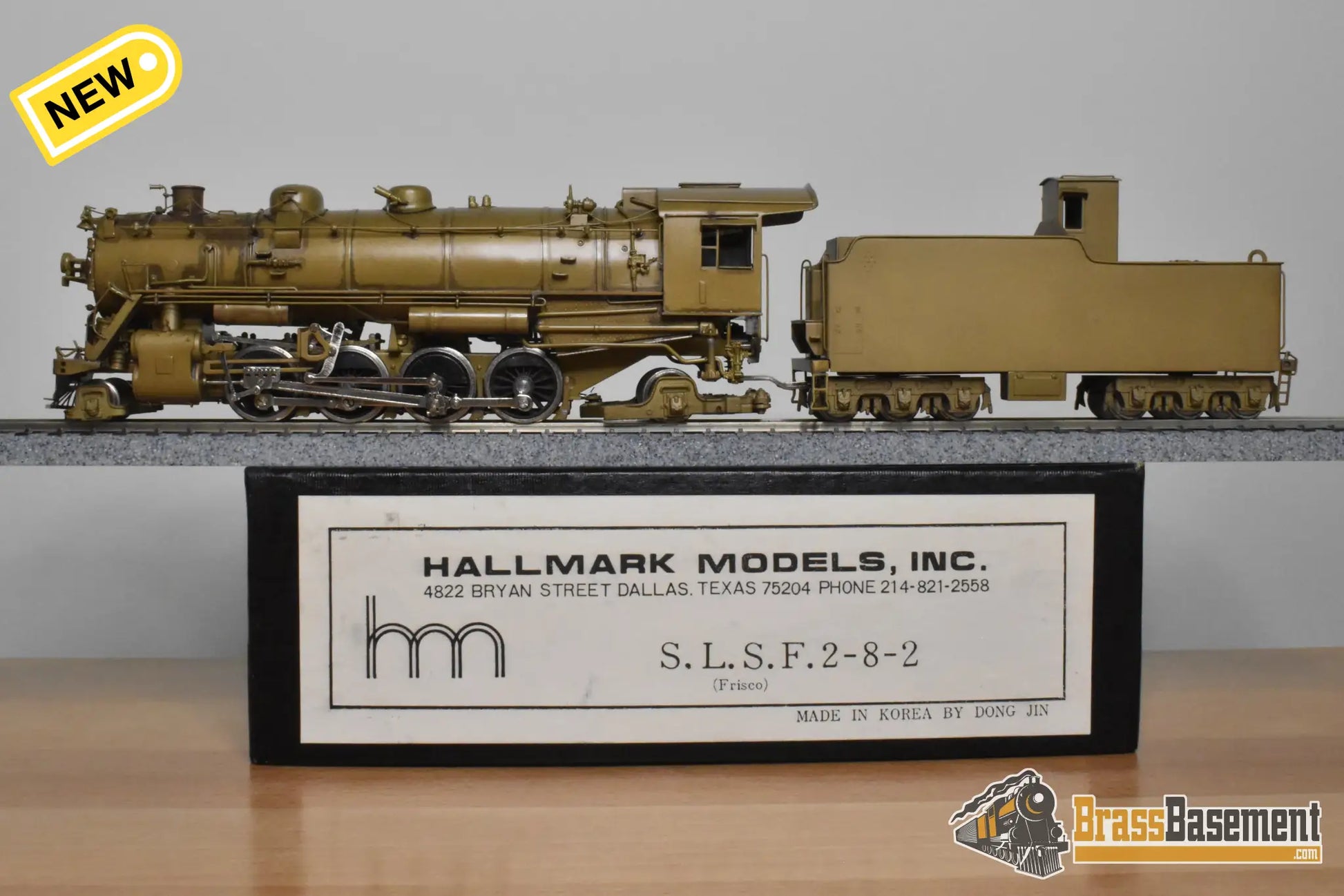 HO Brass - Hallmark Frisco SLSF 2-8-2 ’Mikado’ - Unpainted - Steam