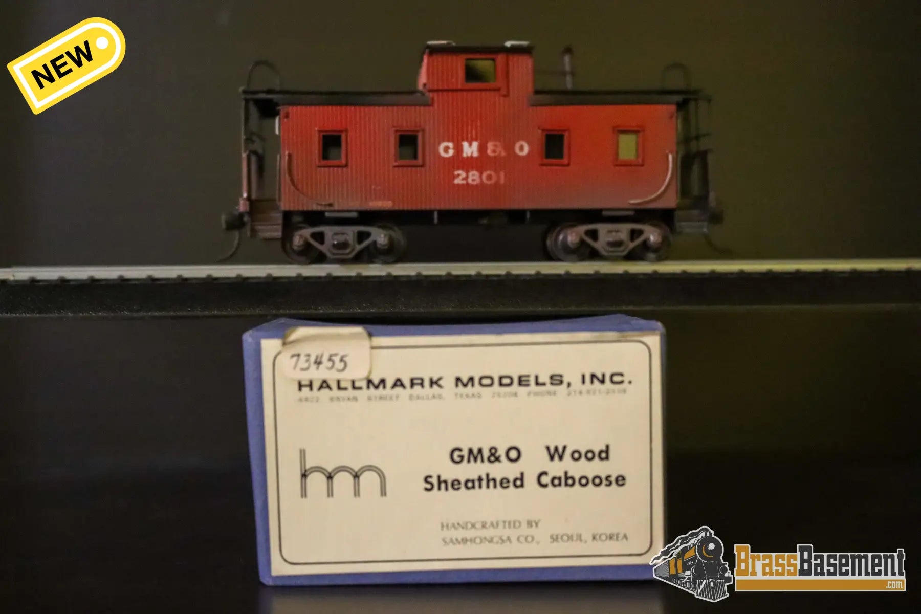 HO Brass Hallmark GM&O Gulf Mobile & Ohio Wood Sheathed Caboose Painted MINT Diesel