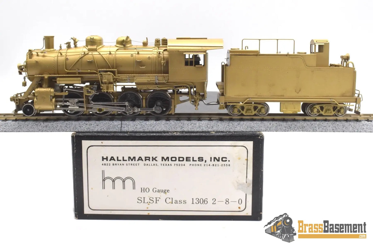Ho Brass - Hallmark Gom Frisco Slsf 2-8-0 Consolidation Class 1306 Unpainted Mint Steam