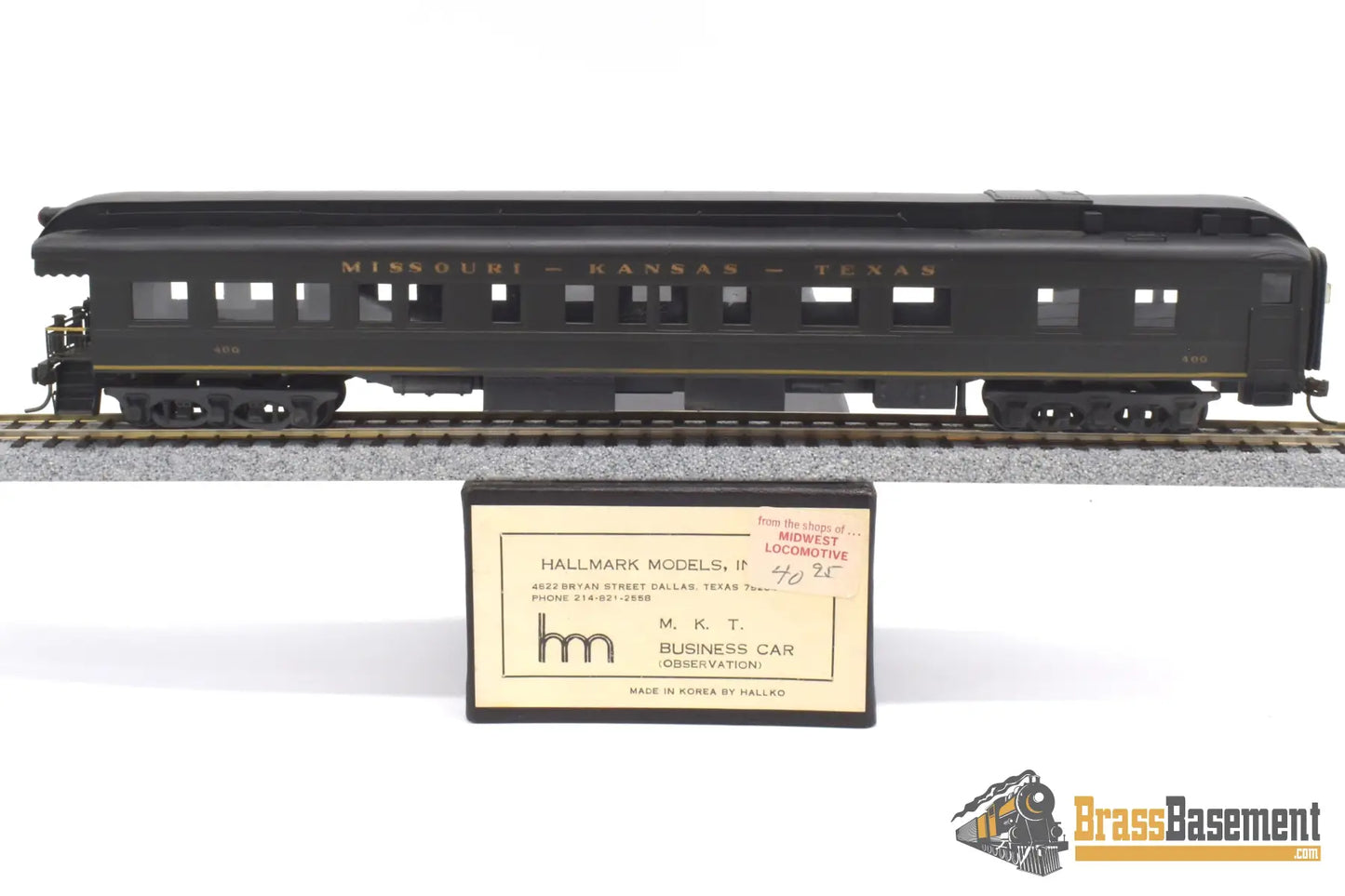Ho Brass - Hallmark Missouri Kansas Texas Mkt Business Car #400 Custom Paint Passenger