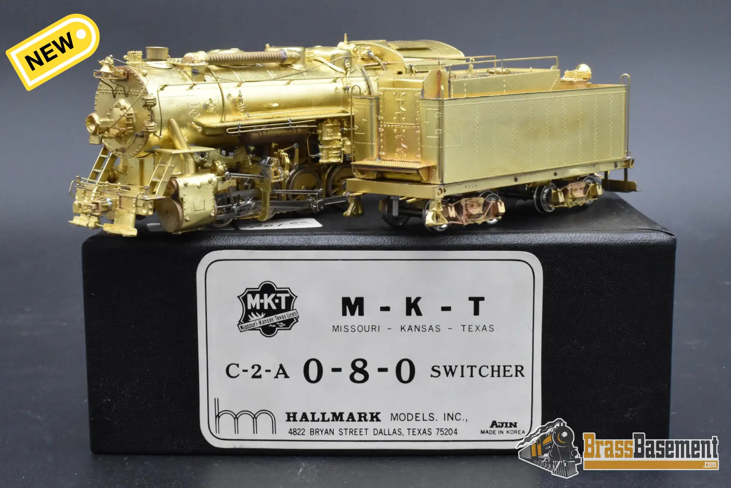 HO Brass - Hallmark Missouri Kansas Texas MKT KATY 0-8-0 C-2-A - Unpainted - Ajin Steam
