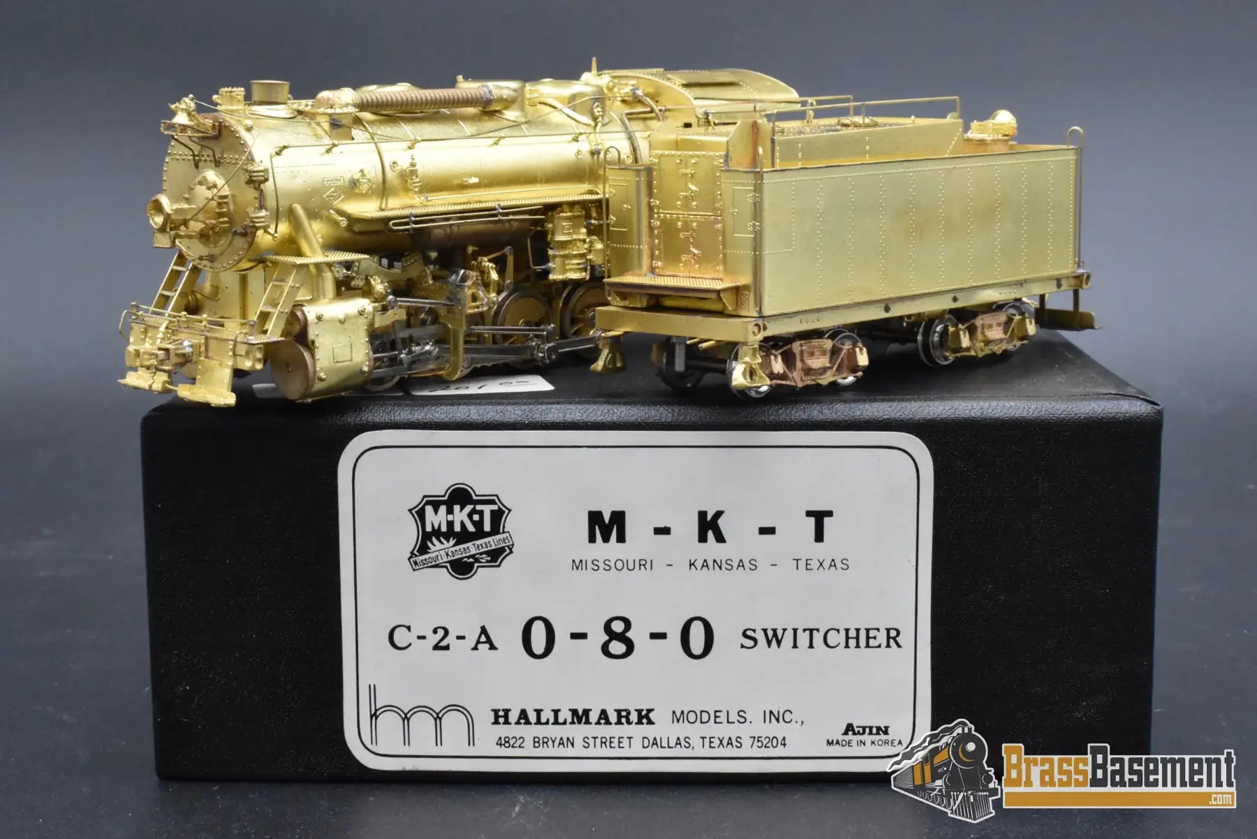 HO Brass - Hallmark Missouri Kansas Texas MKT KATY 0-8-0 C-2-A - Unpainted - Ajin Steam