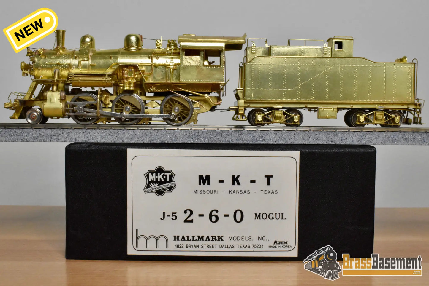 HO Brass - Hallmark Missouri Kansas Texas MKT 2-6-0 J-5 Mogul - Unpainted - Ajin Mint - Steam