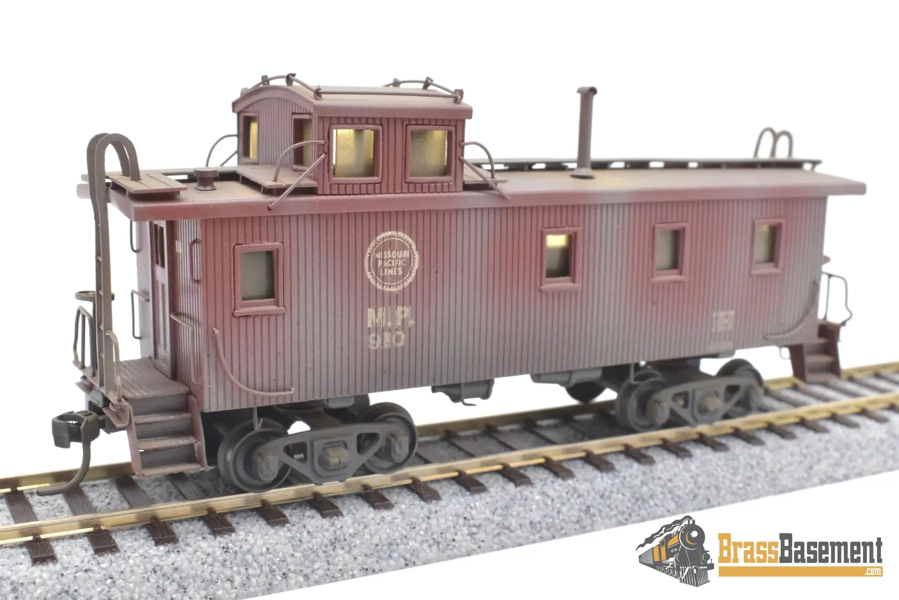 Ho Brass - Hallmark Missouri Pacific Mopac Standard Wood Sheathed Caboose #910 Custom Paint