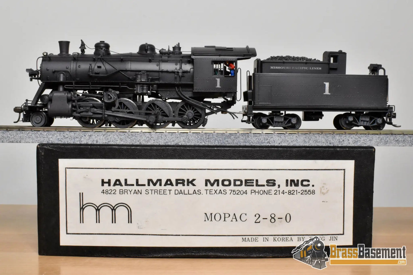 HO Brass - Hallmark Missouri Pacific MP 2-8-0 Consolidation #1 - Custom Painted - Steam
