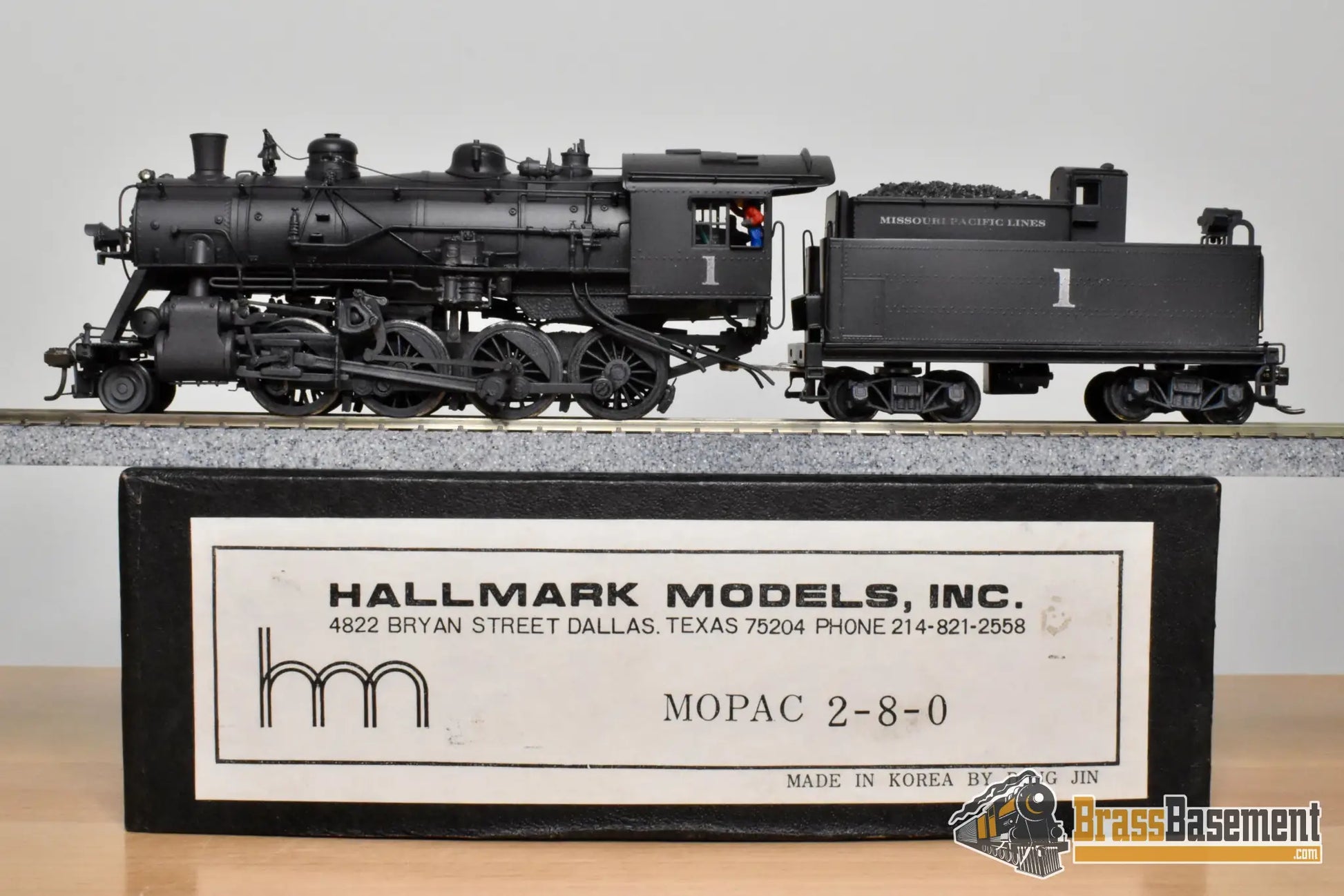 HO Brass - Hallmark Missouri Pacific MP 2-8-0 Consolidation #1 - Custom Painted - Steam