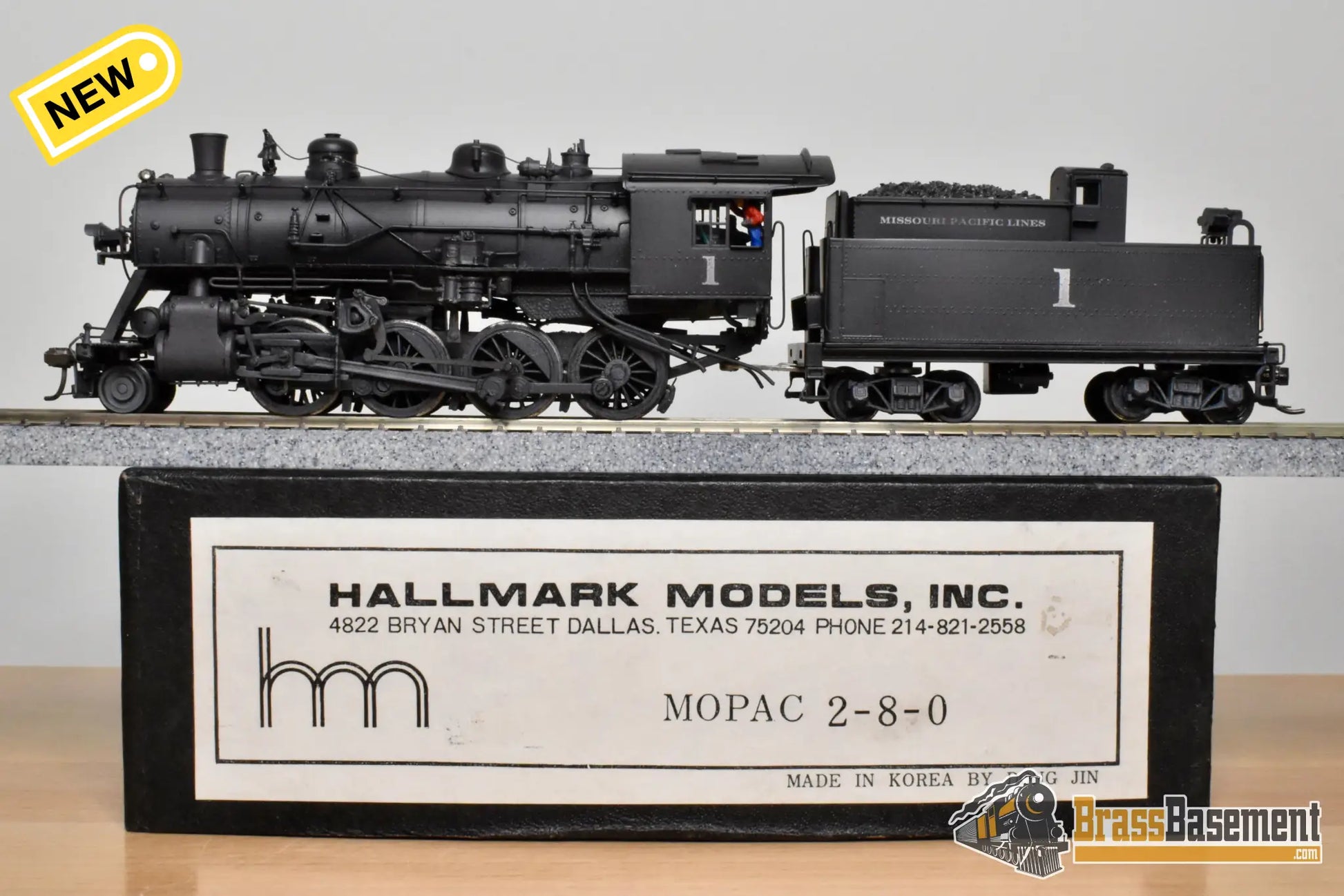 HO Brass - Hallmark Missouri Pacific MP 2-8-0 Consolidation #1 - Custom Painted - Steam