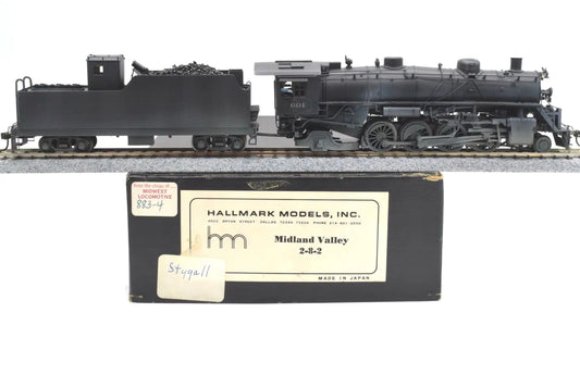Ho Brass - Hallmark Models Midland Valley 2-8-2 #601 Nice Black Paint Steam