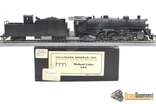 Ho Brass - Hallmark Models Midland Valley 2-8-2 #601 Nice Black Paint Steam