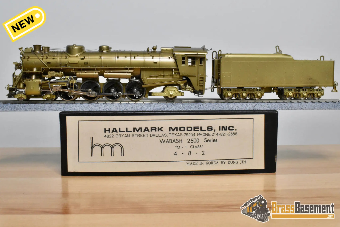 HO Brass - Hallmark Models Wabash 2800 M-1 4-8-2 Steam - Unpainted Dong Jin - Steam