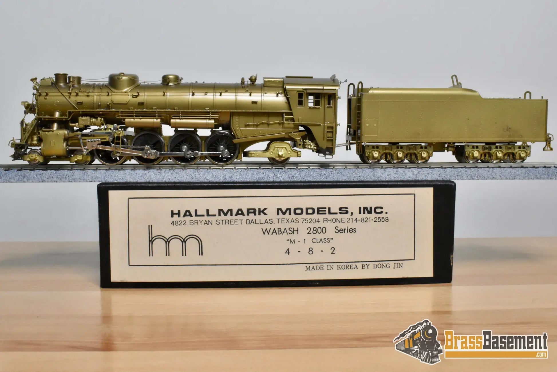 HO Brass - Hallmark Models Wabash 2800 M-1 4-8-2 Steam - Unpainted Dong Jin - Steam