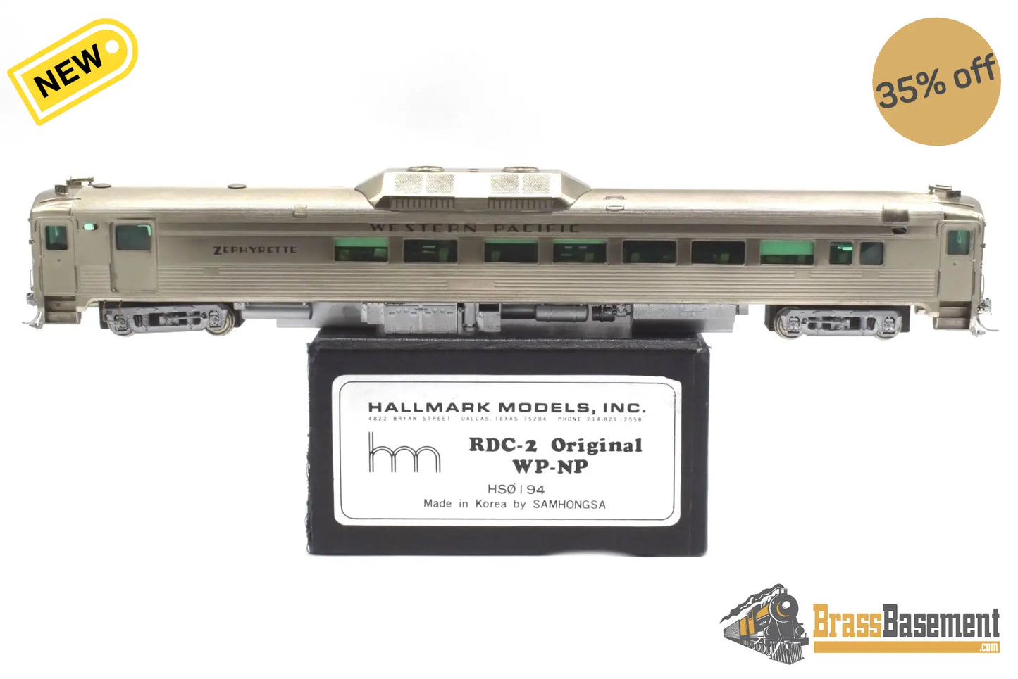 Ho Brass - Hallmark Rdc-2 Original Western Pacific ’Zephyrette’ Plated Samhongsa Passenger
