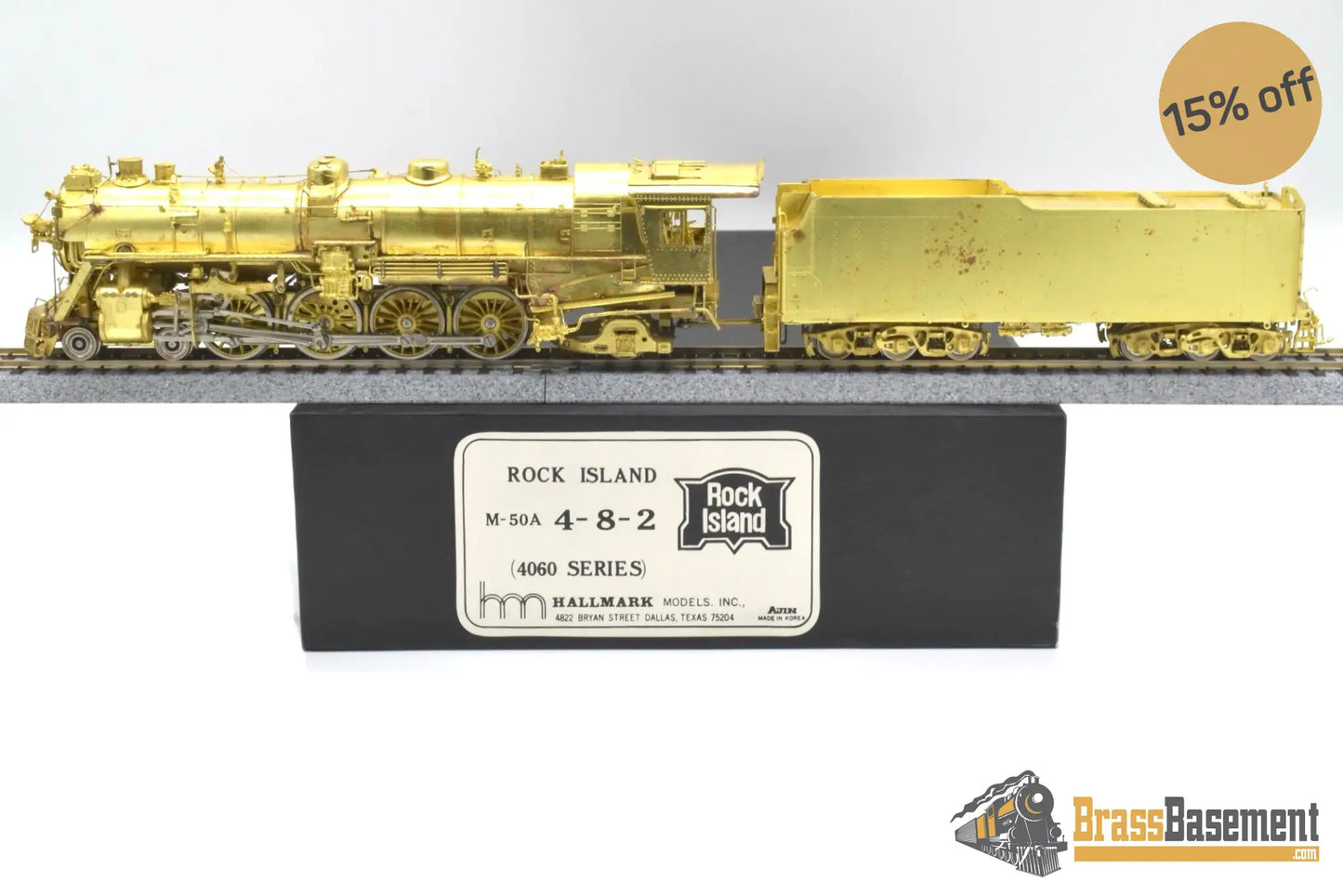 Ho Brass - Hallmark Rock Island Crip M-50A 4-8-2 Light Tarnish Ajin Steam