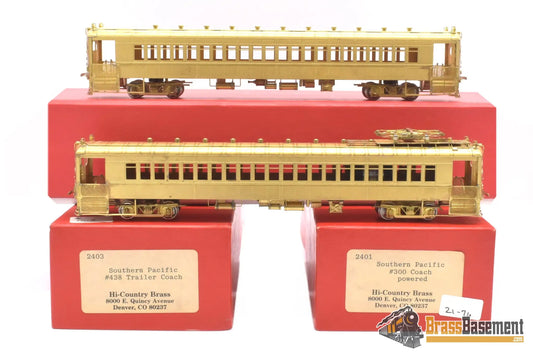 Ho Brass - Hi - Country Southern Pacific Interurban Electric Railway Coach #300 Powered & Trailer