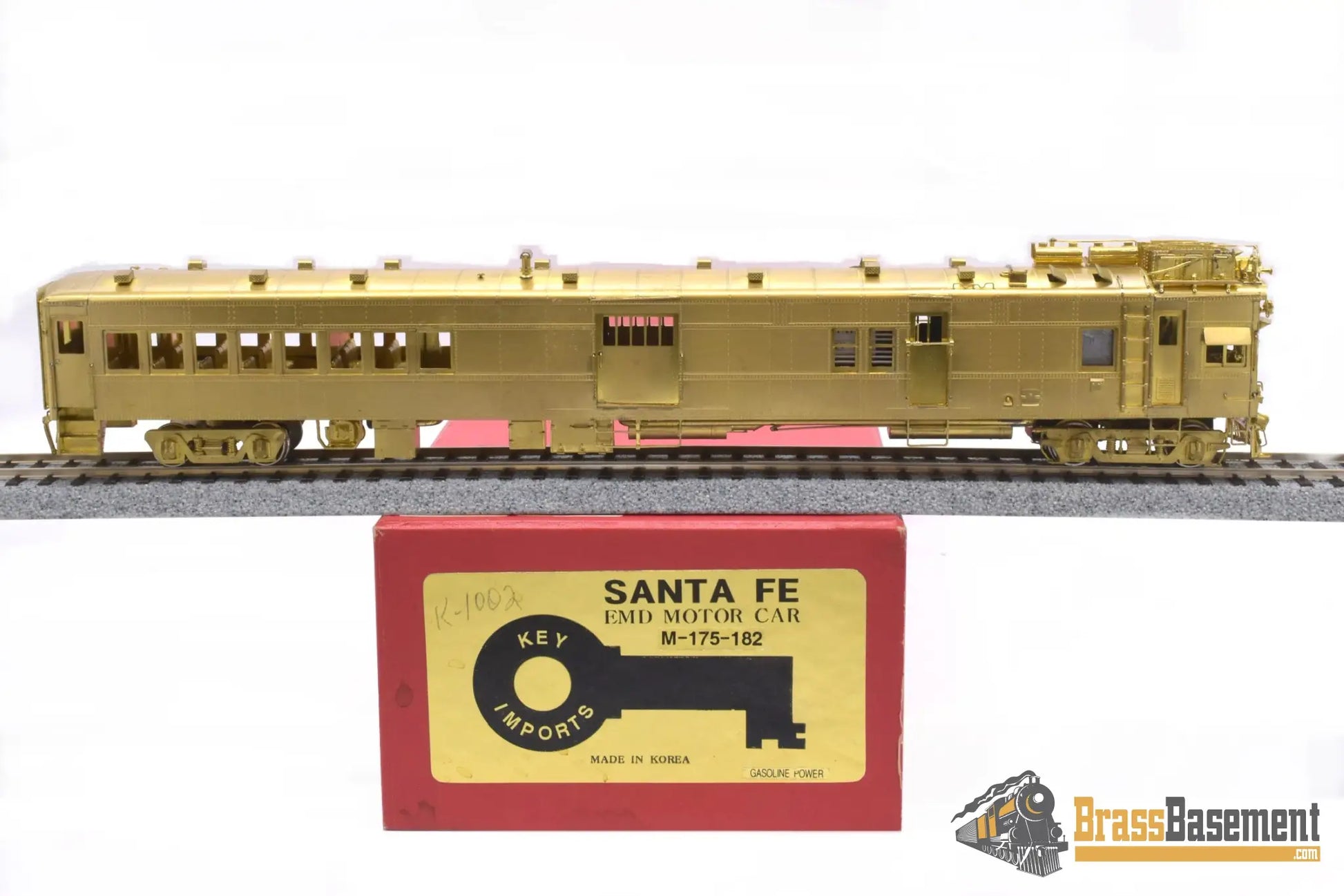 Ho Brass - Key Gasoline Santa Fe M - 175 - 182 Doodlebug Fm Korea Unpainted Passenger