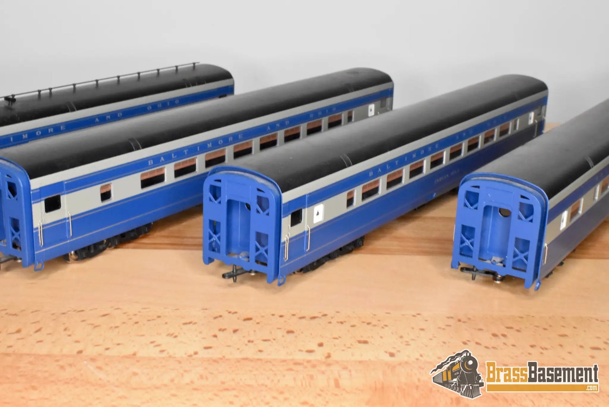 HO Brass - Key Imports Baltimore & Ohio B&O 5-Car Cincinnatian Set - Made in Japan - Wrong Blue - Steam