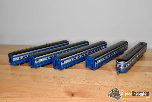 HO Brass - Key Imports Baltimore & Ohio B&O 5-Car Cincinnatian Set - Made in Japan - Wrong Blue - Steam