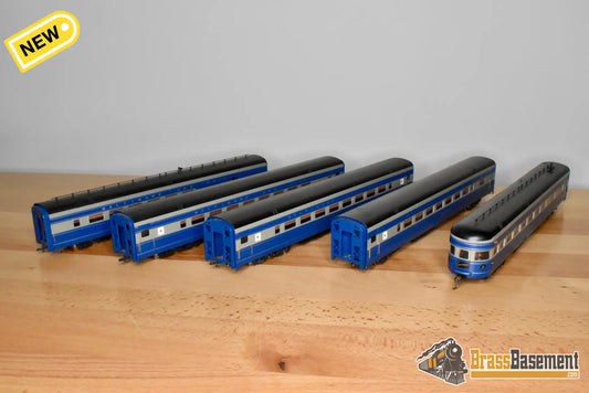 HO Brass - Key Imports Baltimore & Ohio B&O 5-Car Cincinnatian Set - Made in Japan - Wrong Blue - Steam
