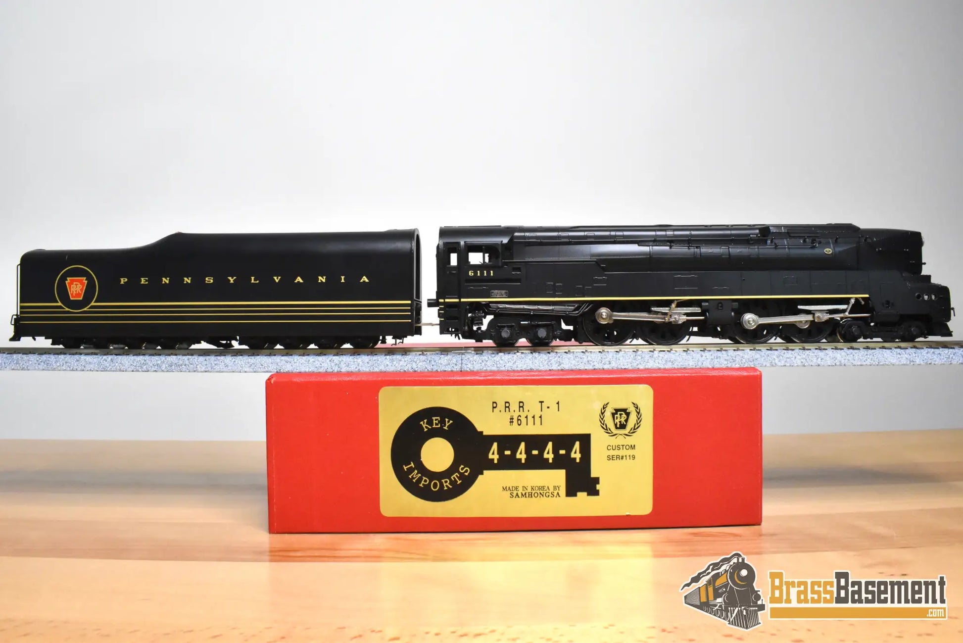 HO Brass - Key Imports C/S #119 Pennsylvania RR PRR T1 4-4-4-4 #6111 Prototype - Mint - Steam