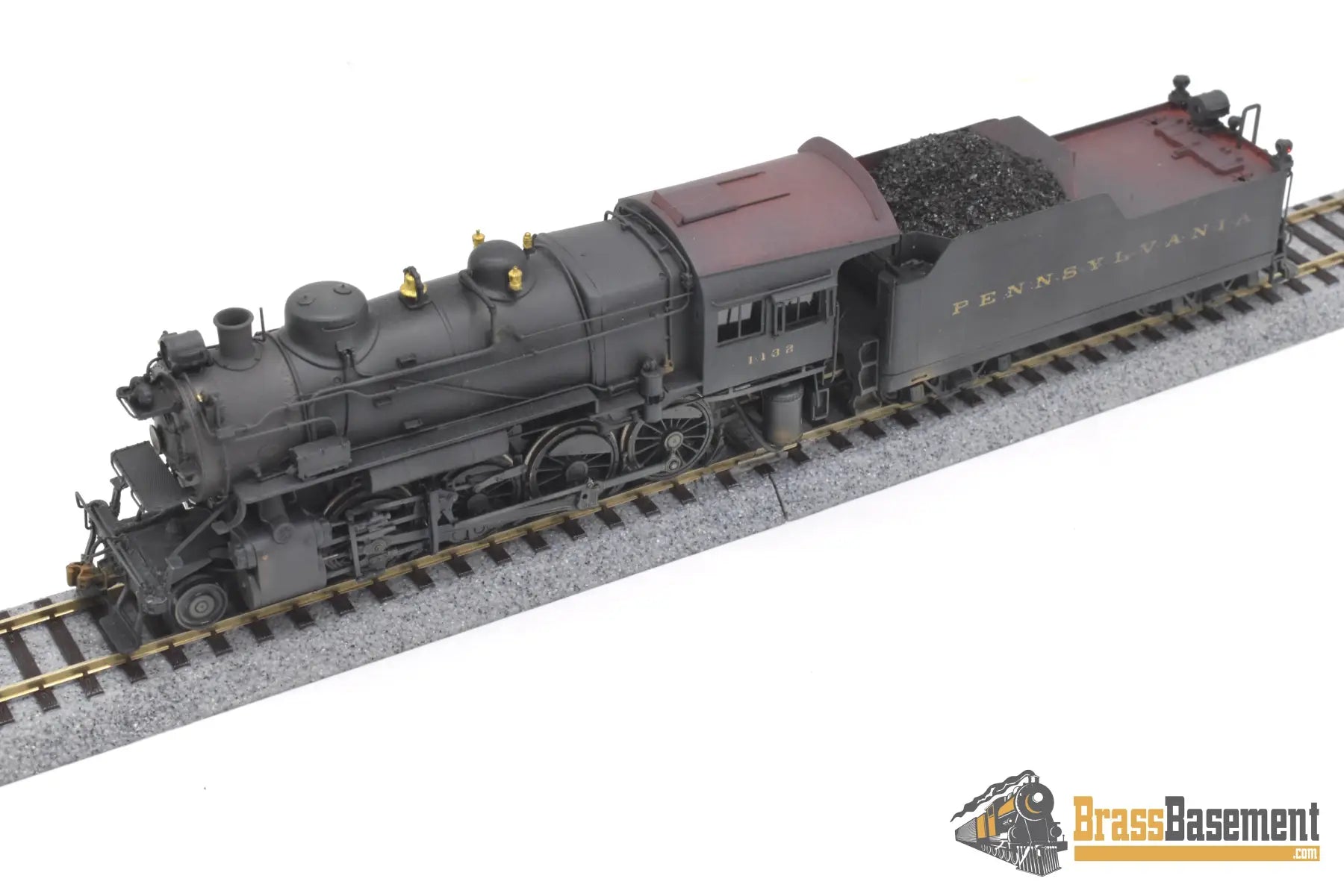 Ho Brass - Key Imports C/S #50 Pennsylvania Rr Prr H9S 2-8-0 #1132 F/P Weathered Steam