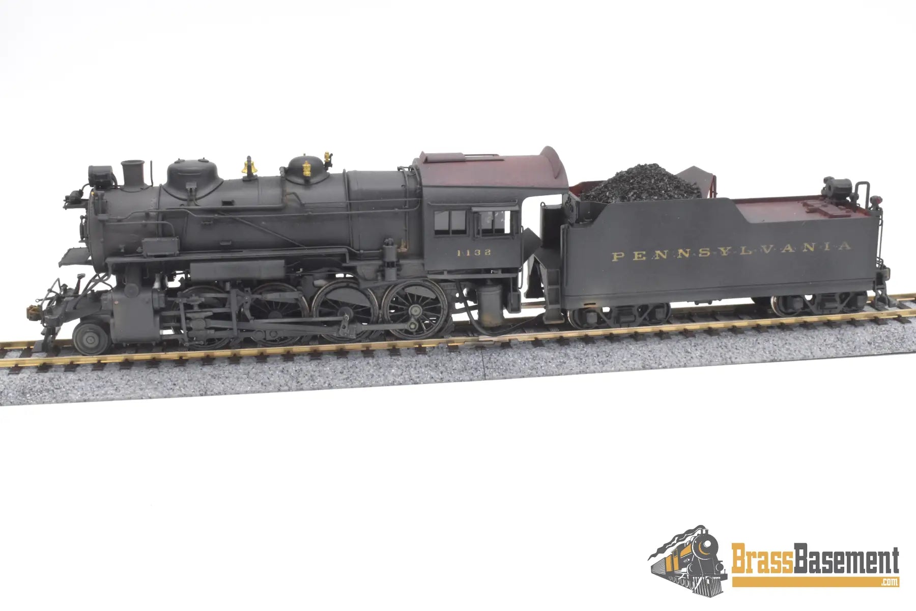 Ho Brass - Key Imports C/S #50 Pennsylvania Rr Prr H9S 2-8-0 #1132 F/P Weathered Steam