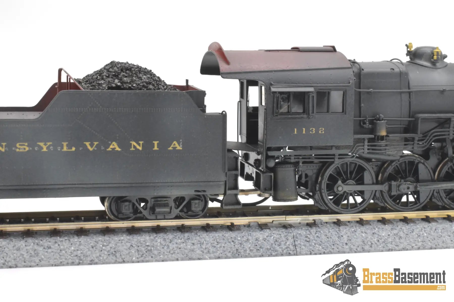 Ho Brass - Key Imports C/S #50 Pennsylvania Rr Prr H9S 2-8-0 #1132 F/P Weathered Steam