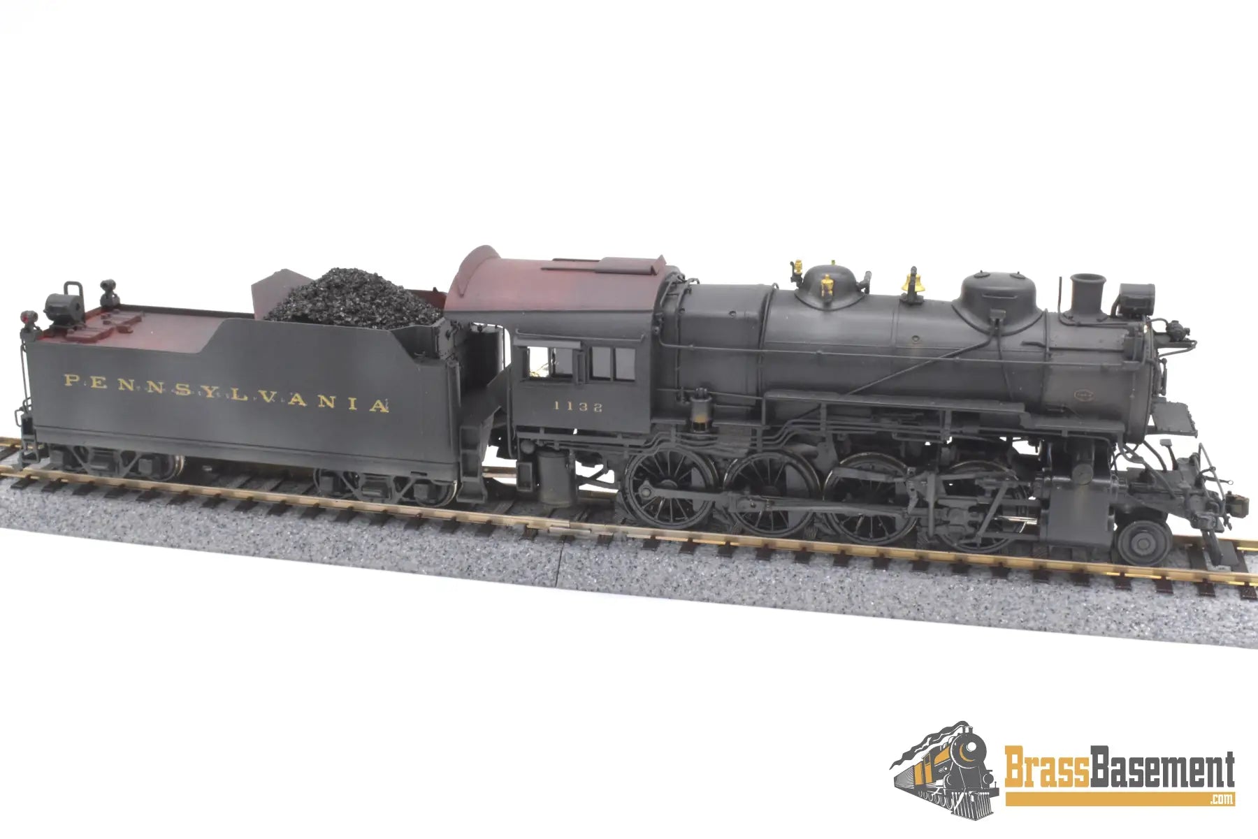 Ho Brass - Key Imports C/S #50 Pennsylvania Rr Prr H9S 2-8-0 #1132 F/P Weathered Steam