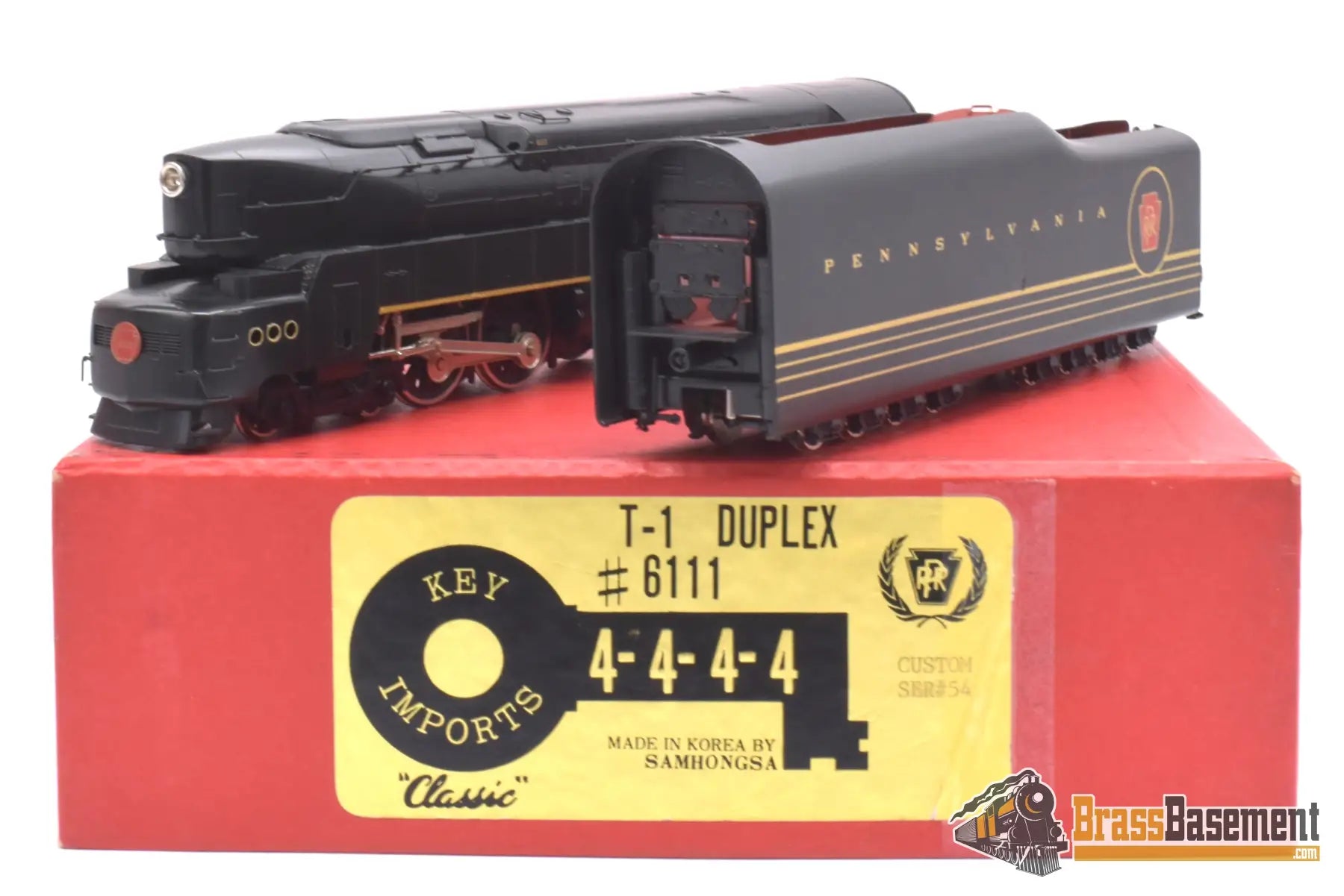 Ho Brass - Key Imports C/S #54 Pennsylvania Rr Prr T1 Duplex 4 - 4 - 4 - 4 #6111 Prototype Version