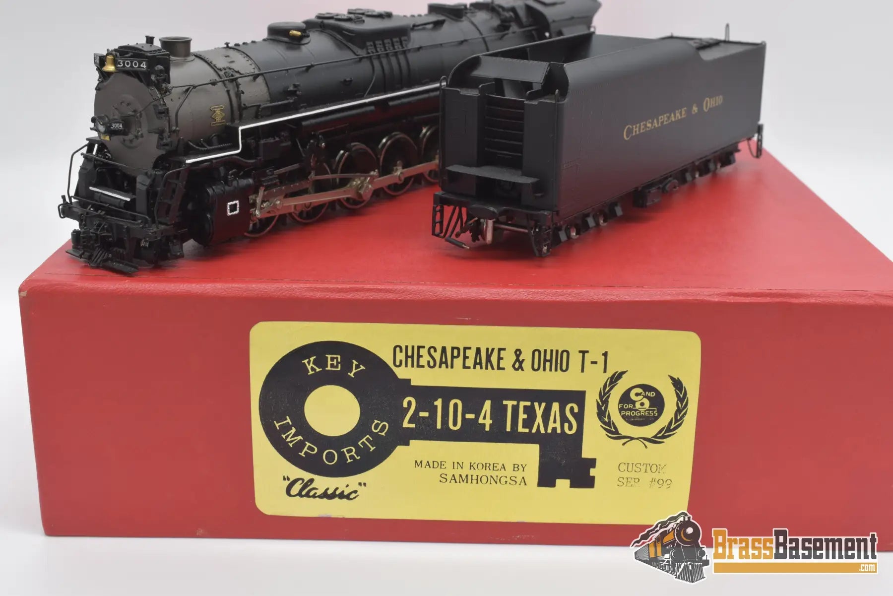 Ho Brass - Key Imports Chesapeake & Ohio C&O T1 2 - 10 - 4 Fp Cs #99 Great Runner Steam