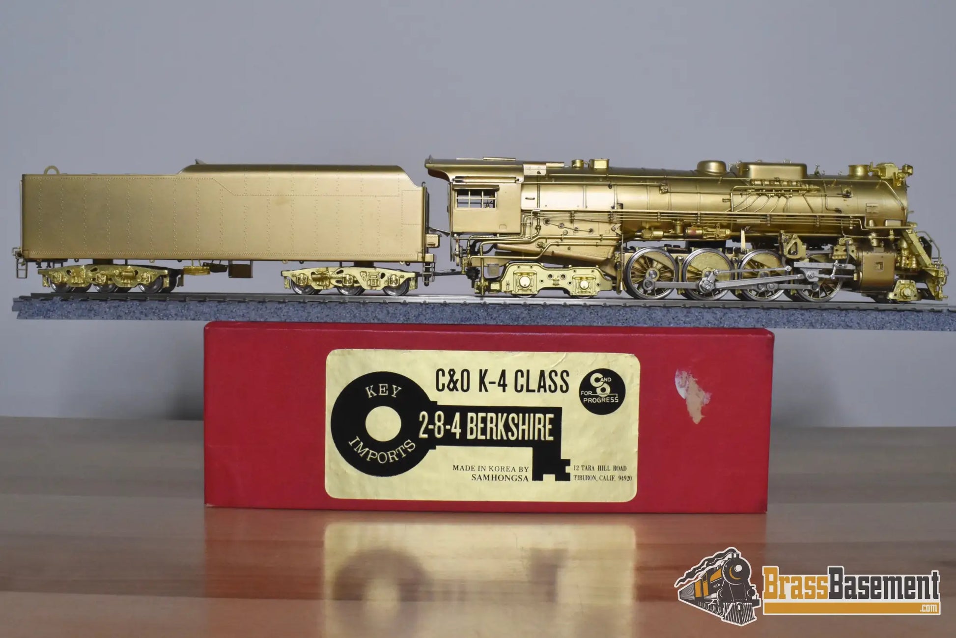HO Brass - Key Imports Chesapeake & Ohio K-4 2-8-4 Berkshire - Unpainted Mint - Steam