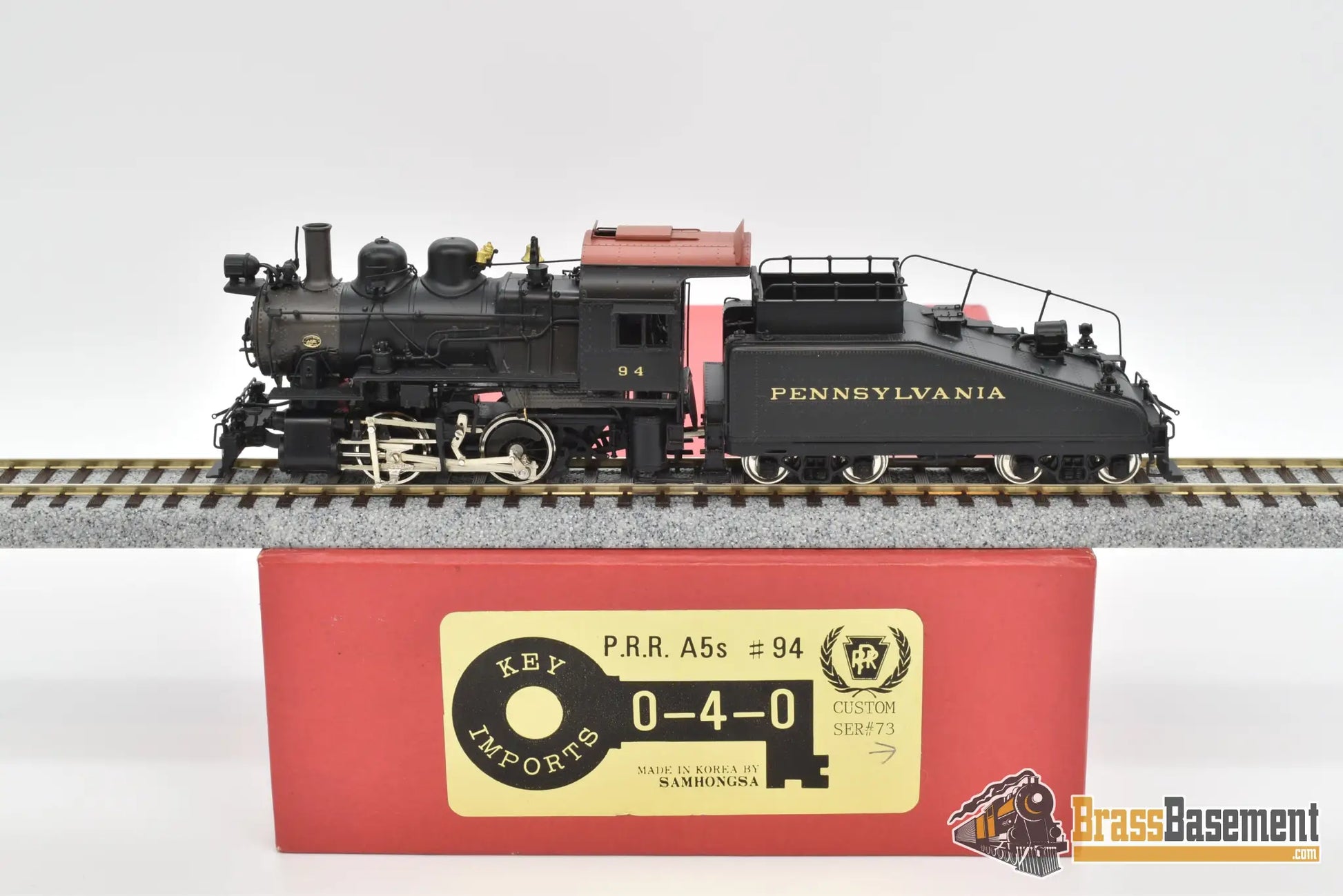 Ho Brass - Key Imports Cs #73 Pennsylvania Rr Prr A5S 0 - 4 - 0 Fp Mint Steam