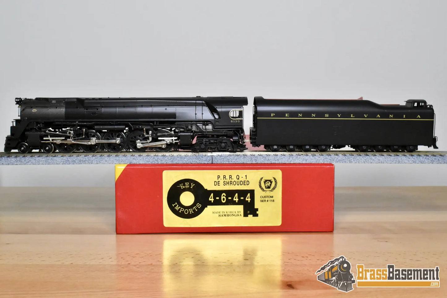 HO Brass - Key Imports Custom Series 118 Pennsylvania RR PRR Q-1 4-6-4-4 #6130 Unstreamlined - FP Mint - Steam