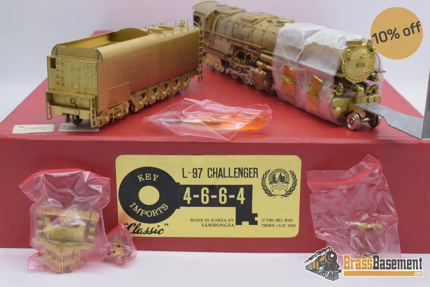 Ho Brass - Key Imports D&Rgw L - 97 Challenger 4 - 6 - 6 - 4 Mint Steam
