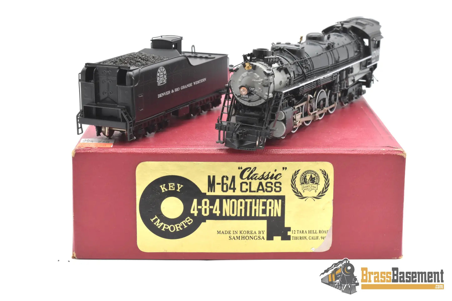 Ho Brass - Key Imports D&Rgw Rio Grande M - 64 4 - 8 - 4 Northern #1709 Pro Custom Paint Steam