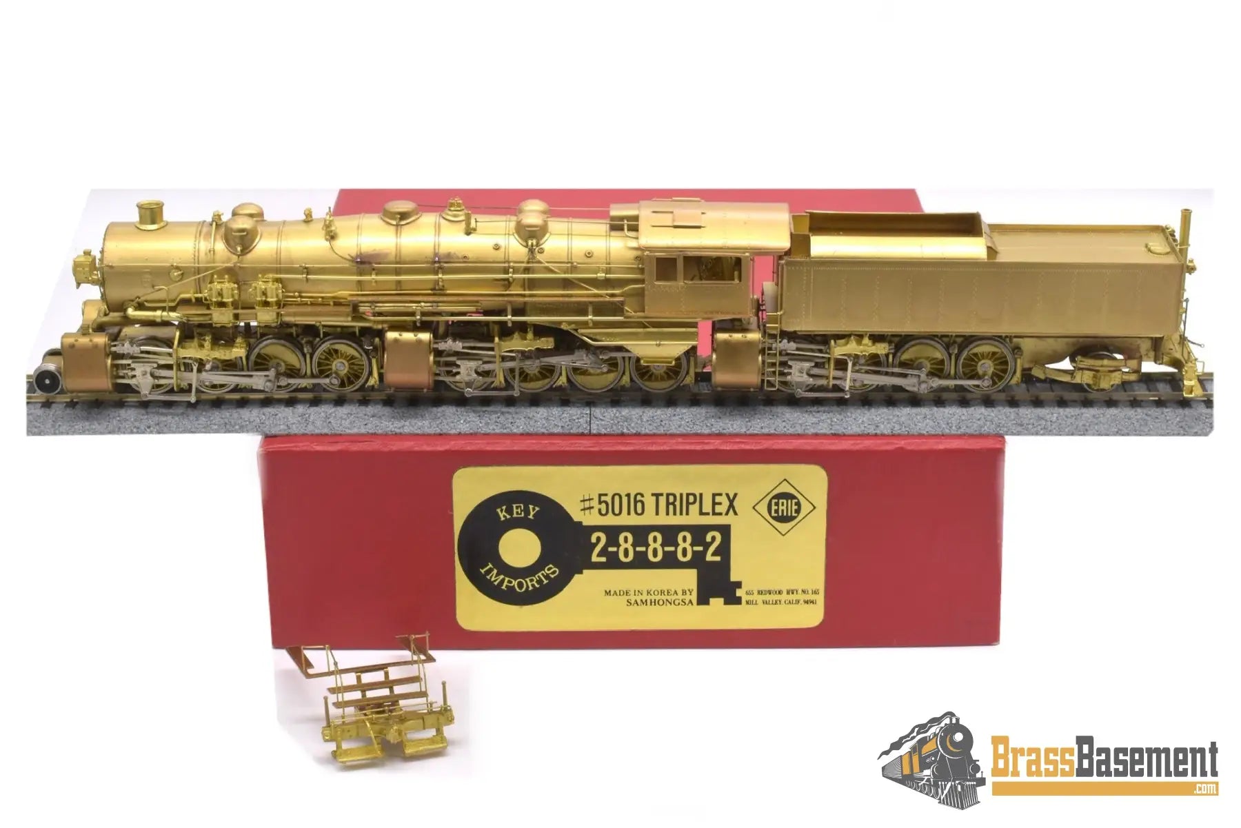 Ho Brass - Key Imports Erie Triplex #5016 2 - 8 - 8 - 8 - 2 1980 Run Unpainted Steam