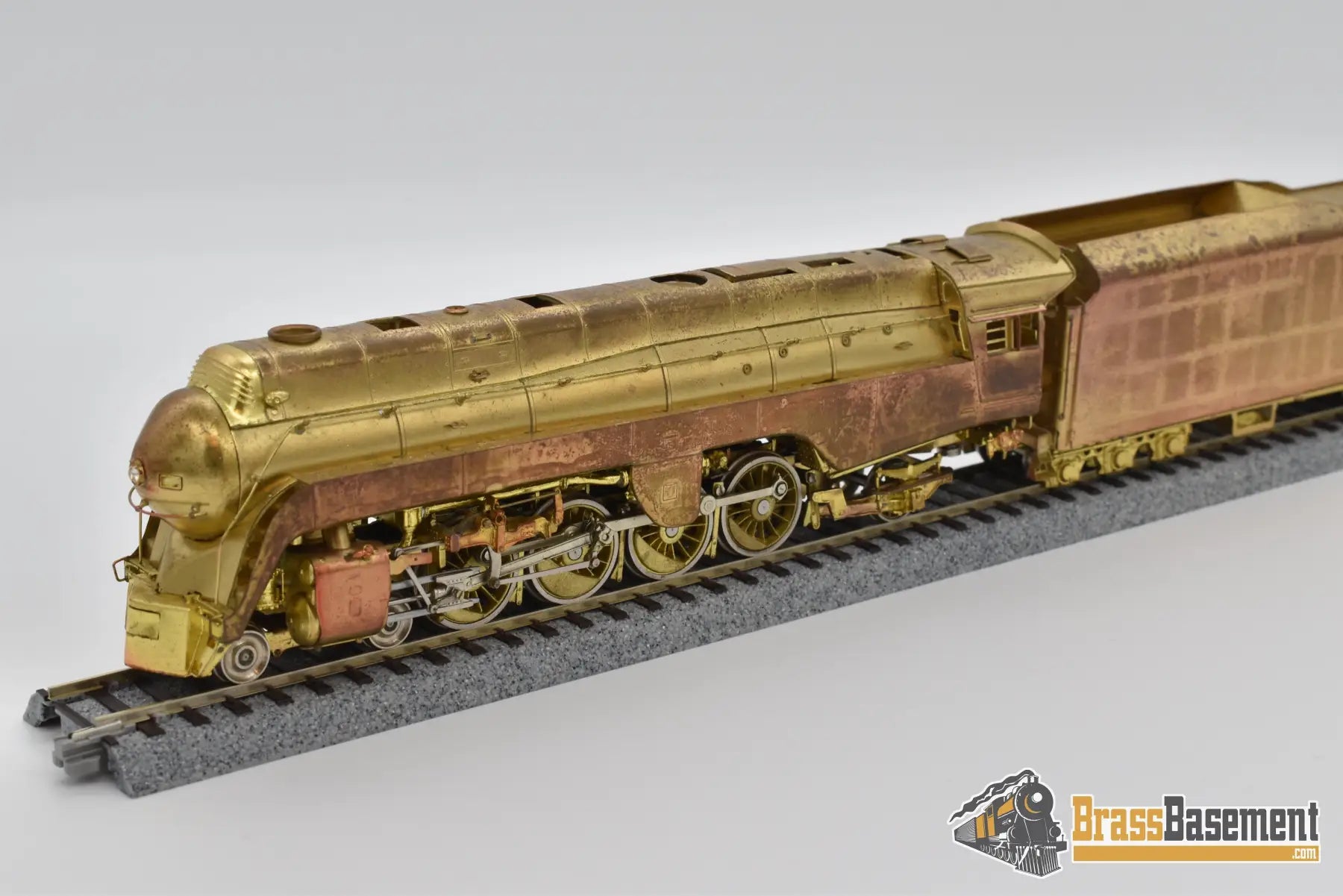 Ho Brass - Key Imports N&W K - 2 4 - 8 - 2 Streamlined Mountain Locomotive Tarnished Steam